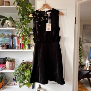 NWOT black velvet Ted Baker dress